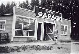 The garage where Karl worked by day and tinkered by night.