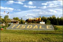 Tisdale, Saskatchewan's motto is 'The Land of Rape (canola) and Honey'.