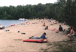 The clear-water beach at Stabler is the largest of three in the park.