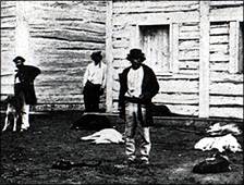 Metis laborers were housed in cramped barracks.